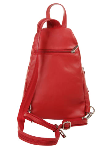 Samantha Look Rucksack echt Leder in rot
