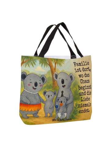Mr. & Mrs. Panda Totebag Koala Familie Design mit Spruch in Weiß