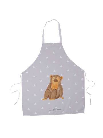 Mr. & Mrs. Panda Schürze Affe ohne Spruch in Grau Pastell