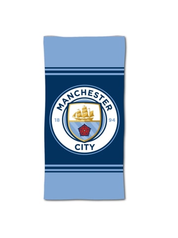COFI 1453 Manchester City Handtuch Badehandtuch Strandtuch 70x140 cm aus Mikrofa in Blau