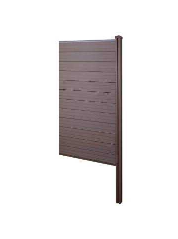 MCW WPC-Sichtschutz Savoie, Erweiterungselement schmal, 98cm braun