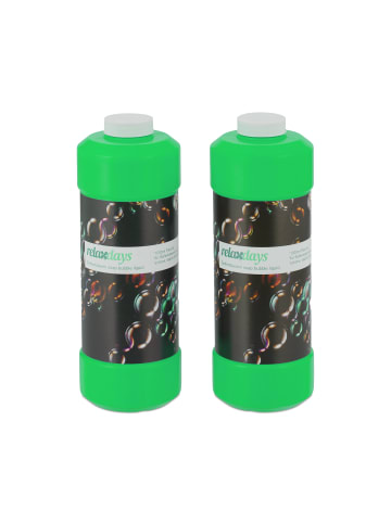2 x Seifenblasen-Nachfüllflasche in Grün - je 1 Liter