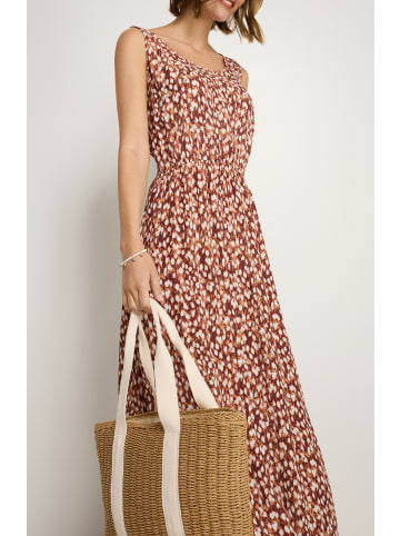 Vivance by Lascana Maxikleid in braun-creme bedruckt