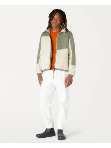 K-Way Le Vrai 3.0 Nersev Orsetto Sweatshirt in B0A-Weiß/Khaki