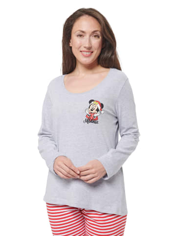Disney Disney Minnie Mouse XMAS Schlafanzug Christmas Winter Langarm in grau