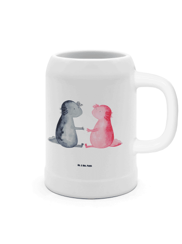 Mr. & Mrs. Panda Seidel Axolotl Liebe ohne Spruch in Weiß