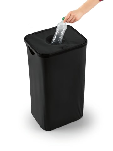 EASYmaxx Pfandflaschen-Sammelbehälter 100l schwarz inkl. 2 Beuteln Schwarz