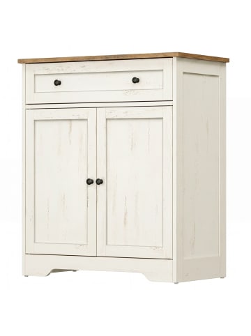 VASAGLE Küchenschrank Siren in Vintageweiß - (B)72 x (H)80 x (T)40 cm