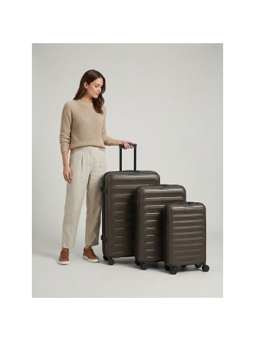 D&N Toronto 4 Rollen Kofferset 3-teilig mit Dehnfalte mocha brown