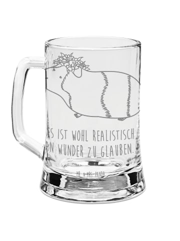 Mr. & Mrs. Panda Bierglas Meerschweinchen Weisheit mit Spruch in Transparent
