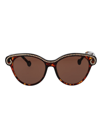Hally & Son Frauen Sonnenbrille Schmetterling Havanna