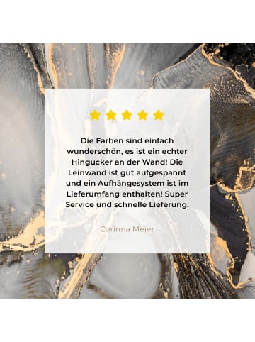 MuchoWow Leinwand bilder Abstrakte Kunst gold grau (BxH)