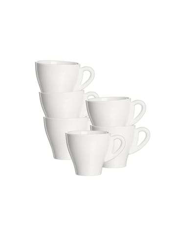 Ritzenhoff & Breker 6er Set Kaffeetassen Bari 150 ml weiß in weiß