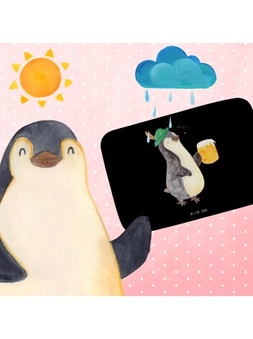 Mr. & Mrs. Panda Badteppich Pinguin Bier ohne Spruch in Schwarz