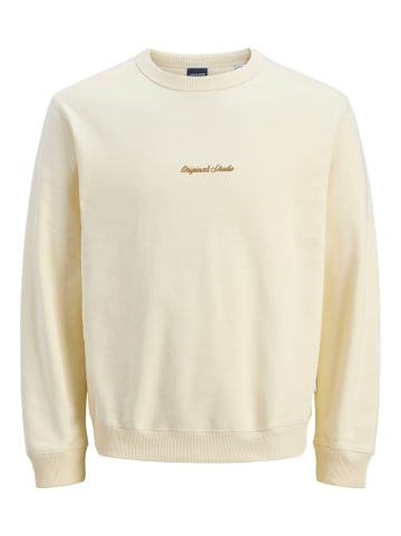 JACK & JONES Junior Sweatshirt JORNORREBRO EMB SWEAT CREW JNR in antique white
