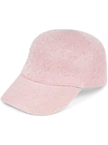 styleBREAKER Baseball Cap mit Pailletten in Rose