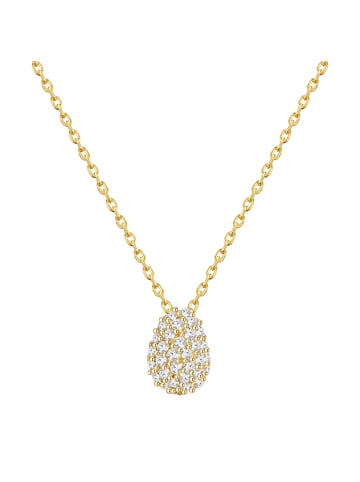 Glanzstücke München Halskette Sterling Silber Zirkonia in gelbgold