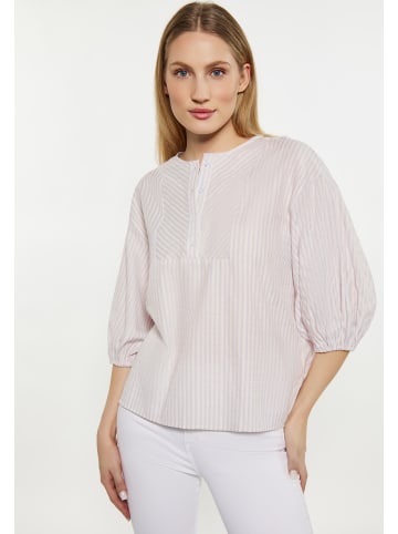 DreiMaster Maritim Damen Bluse in Helllila Wollweiss