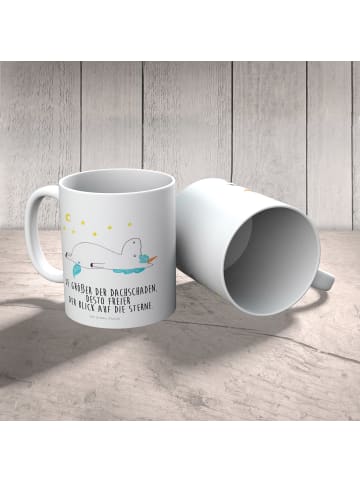 Mr. & Mrs. Panda Kindergartentasse Einhorn Sternenhimmel mit Spruch in Weiß