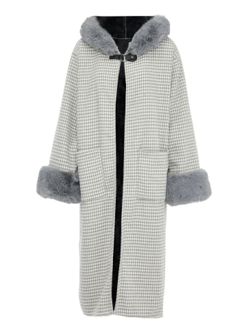 Usha Women Poncho in Hellgrau