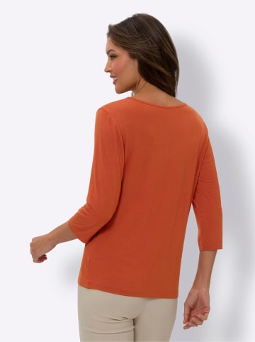 Sieh an! 3/4-Arm-Shirt in rostrot