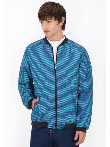MO Men Jacket in navy turquoise