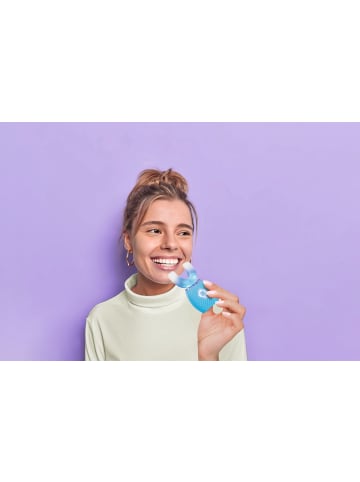 VITALmaxx Schall-Zahnbürste 360° automatisch 2.0 3,7V weiß/türkis Weiß