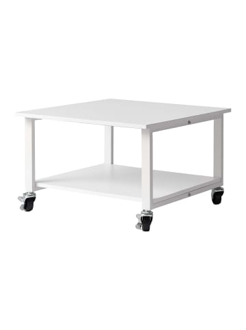 relaxdays Druckertisch in Weiß - (B)50 x (H)32 x (T)50 cm