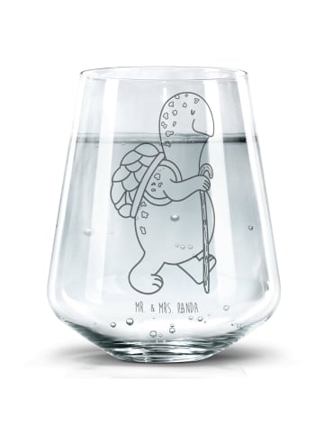 Mr. & Mrs. Panda Trinkglas Schildkröte Wanderer ohne Spruch in Transparent