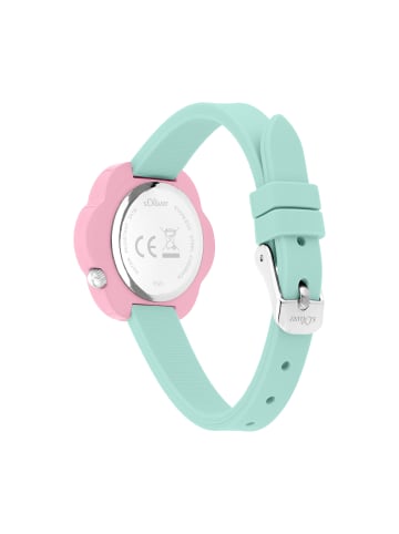 s.Oliver Armbanduhr Flower in grün