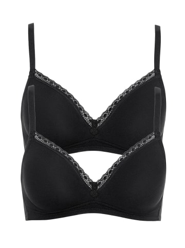 Lisca 2er Pack Soft BH in black