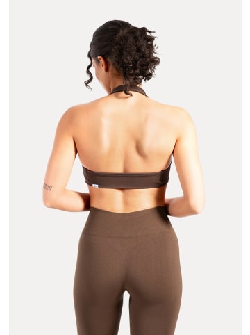 SMILODOX Sport BH Myrah Twisted in Dunkelbraun