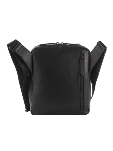 Jost Aarhus Mini Bag Umhängetasche Leder 18 cm in schwarz