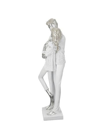 GILDE Skulptur Gemeinsam weiß - (H) 45,5 cm