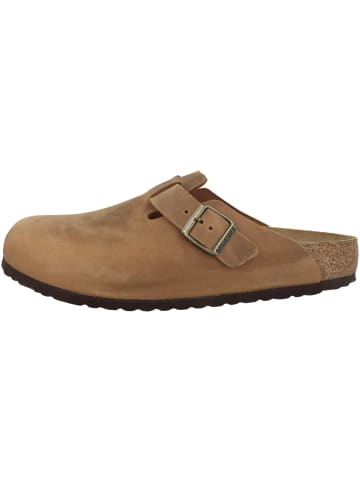 Birkenstock Clogs Boston Geöltes Nubukleder normal in hellbraun