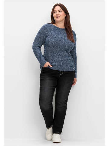 sheego Strickpullover in dunkelblau