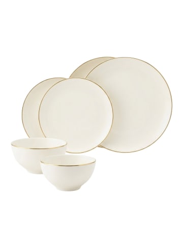 Seltmann Weiden 6er Set Basic-Set Savona Goldlinie in creme