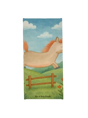 Mr. & Mrs. Panda Badetuch Pferd Springen Design ohne Spruch in Vintage