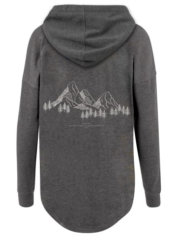 F4NT4STIC Oversized Hoodie Mountain Berge Urlaub Winter Schnee Ski in charcoal