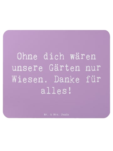 Mr. & Mrs. Panda Mousepad Spruch Dankbarer Gärtner mit Spruch in Lavendeltraum