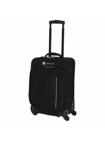 Check.In Madrid - 4-Rollen-Kabinentrolley 55 cm in schwarz