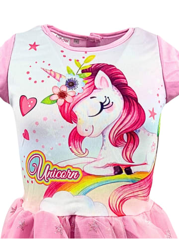 United Essentials Sommerkleid mit Tüll Einhorn in Rosa