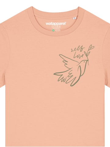 wat? Apparel T-Shirt Self love in Fraiche Peche
