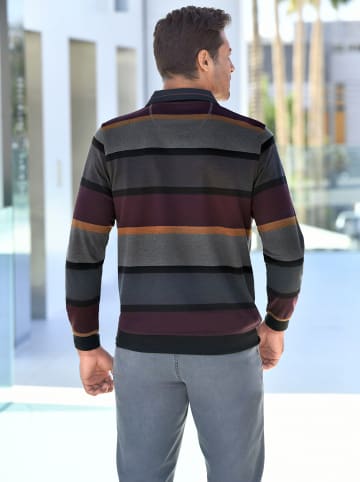 WITT WEIDEN Langarm-Shirt in anthrazit-bordeaux