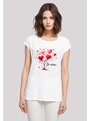 F4NT4STIC Extended Shoulder T-Shirt Herzbaum Be Mine! in weiß