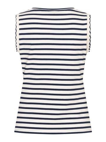More & More sportives Tank-Top, geringelt in jersey stripe classic blue offwhite