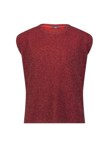 Zero Glitzer-Shirt mit Rundhalsausschnitt in Cabernet