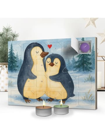 Mr. & Mrs. Panda Duftkerzen Adventskalender Pinguin umarmen Desi... in Weiß