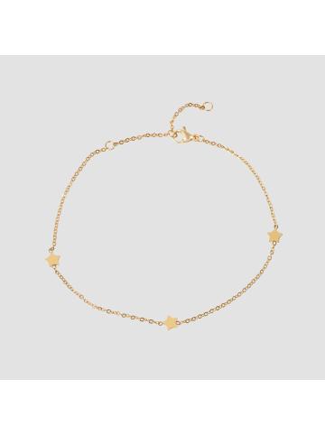 Adeliás Damen Armband – Stern aus Edelstahl 22 cm in gold