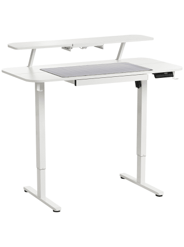 Beliani Höhenverstellbarer Schreibtisch WILBANKS in Weiß